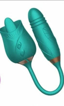 Load image into Gallery viewer, Rose Licking combo vibrator Kinky-Lady Green 
