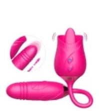 Load image into Gallery viewer, Rose Licking combo vibrator Kinky-Lady Hot Pink 
