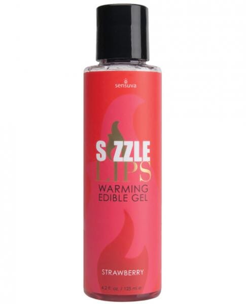 Sizzle Lips Warming Edible Gel Lubes & Lotions Sex Toy Club Strawberry 