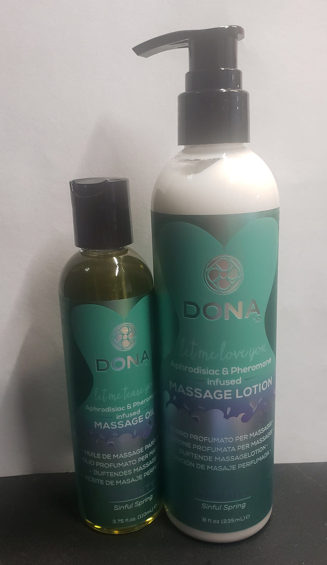 Scented Sinful Spring Massage oil & lotion set (2pc) Bath, Body and Beauty Kinky-Lady 